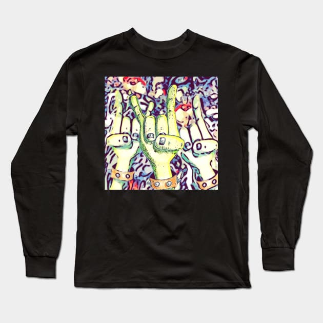 Zombie mosh pit Long Sleeve T-Shirt by Glenbobagins